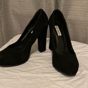 Black suede Steve Maddens